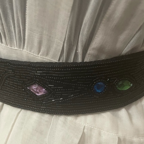 Vintage Michelle Stuart Black Beaded Statement Belt with Jewel Embellishments main image 11
